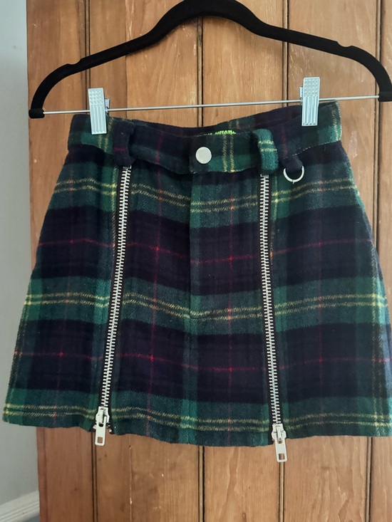 Tunnel Vision Dresses & Skirts - Women’s Tunnel Vision Weetzie Zip-Pleat Plaid Mini Skirt, Size XS